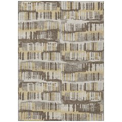 Machine Washable Indoor/Outdoor Chantille ACN2663 Brown 3' x 5' Rug