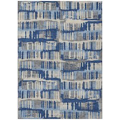 Machine Washable Indoor/Outdoor Chantille ACN2663 Blue 3' x 5' Rug