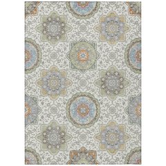 Machine Washable Indoor/Outdoor Chantille ACN2667 Ivory 3' x 5' Rug