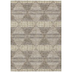Machine Washable Indoor/Outdoor Chantille ACN2671 Brown 3' x 5' Rug