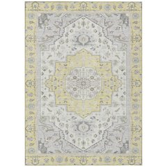 Machine Washable Indoor/Outdoor Chantille ACN2674 Gold 3' x 5' Rug