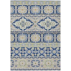 Machine Washable Indoor/Outdoor Chantille ACN2677 Blue 3' x 5' Rug