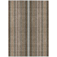 Machine Washable Indoor/Outdoor Chantille ACN2681 Brown 3' x 5' Rug