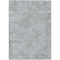 Machine Washable Indoor/Outdoor Chantille ACN2692 Gray 3' x 5' Rug