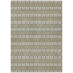 Machine Washable Indoor/Outdoor Chantille ACN2695 Green 3' x 5' Rug