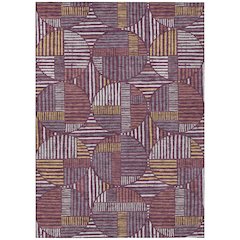 Machine Washable Indoor/Outdoor Chantille ACN2700 Purple 3' x 5' Rug
