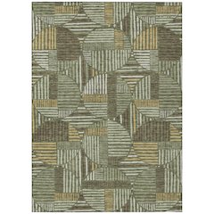 Machine Washable Indoor/Outdoor Chantille ACN2700 Green 3' x 5' Rug