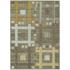 Machine Washable Indoor/Outdoor Chantille ACN2708 Green 3' x 5' Rug