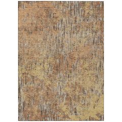 Machine Washable Indoor/Outdoor Chantille ACN2710 Orange 3' x 5' Rug