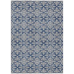 Machine Washable Indoor/Outdoor Chantille ACN2712 Blue 3' x 5' Rug
