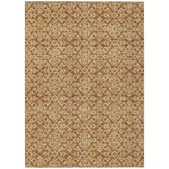 Machine Washable Indoor/Outdoor Chantille ACN2712 Orange 3' x 5' Rug
