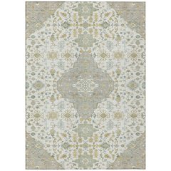 Machine Washable Indoor/Outdoor Chantille ACN2714 Ivory 3' x 5' Rug