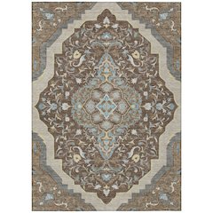 Machine Washable Indoor/Outdoor Chantille ACN2715 Brown 3' x 5' Rug