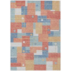 Machine Washable Indoor/Outdoor Chantille ACN2716 Orange 3' x 5' Rug