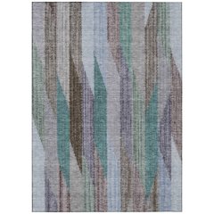 Machine Washable Indoor/Outdoor Chantille ACN2720 Brown 5' x 7'6" Rug