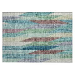 Machine Washable Indoor/Outdoor Chantille ACN2720 Teal 2'6" x 3'10" Rug