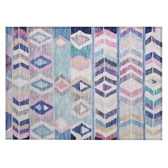 Machine Washable Indoor/Outdoor Chantille ACN2721 Blue 2'6" x 3'10" Rug