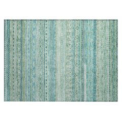 Machine Washable Indoor/Outdoor Chantille ACN2722 Teal 2'6" x 3'10" Rug