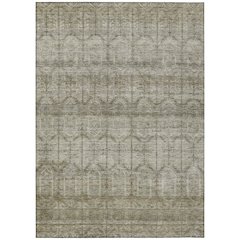 Machine Washable Indoor/Outdoor Chantille ACN2728 Brown 5' x 7'6" Rug