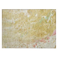 Machine Washable Indoor/Outdoor Chantille ACN2731 Gold 2'6" x 3'10" Rug