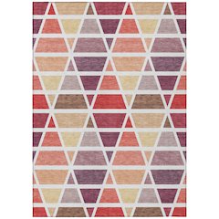 Machine Washable Indoor/Outdoor Chantille ACN2732 Red 5' x 7'6" Rug