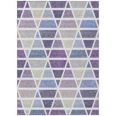 Machine Washable Indoor/Outdoor Chantille ACN2732 Purple 5' x 7'6" Rug