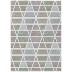 Machine Washable Indoor/Outdoor Chantille ACN2732 Brown 5' x 7'6" Rug