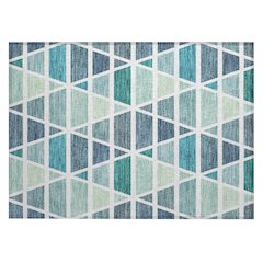 Machine Washable Indoor/Outdoor Chantille ACN2732 Teal 2'6" x 3'10" Rug