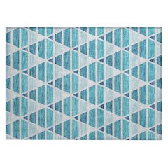 Machine Washable Indoor/Outdoor Chantille ACN2734 Teal 2'6" x 3'10" Rug