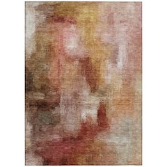 Machine Washable Indoor/Outdoor Chantille ACN2738 Orange 5' x 7'6" Rug