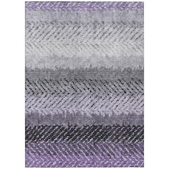 Machine Washable Indoor/Outdoor Chantille ACN2740 Purple 5' x 7'6" Rug