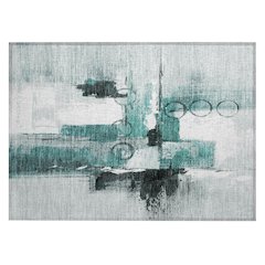 Machine Washable Indoor/Outdoor Chantille ACN2751 Teal 2'6" x 3'10" Rug