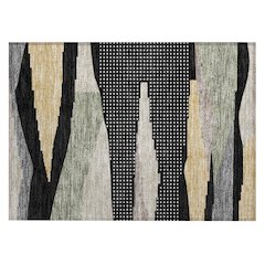 Machine Washable Indoor/Outdoor Chantille ACN2761 Black 2'6" x 3'10" Rug