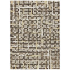 Machine Washable Indoor/Outdoor Chantille ACN2762 Brown 5' x 7'6" Rug
