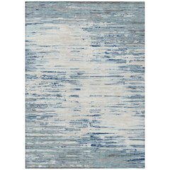 Machine Washable Indoor/Outdoor Chantille ACN2767 Blue 5' x 7'6" Rug