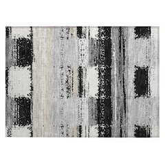 Machine Washable Indoor/Outdoor Chantille ACN2772 Black 2'6" x 3'10" Rug