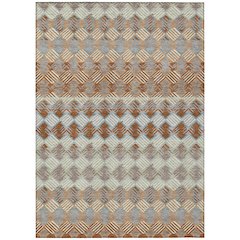 Machine Washable Indoor/Outdoor Chantille ACN2773 Orange 5' x 7'6" Rug