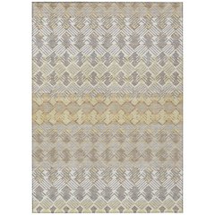 Machine Washable Indoor/Outdoor Chantille ACN2773 Gold 5' x 7'6" Rug