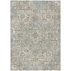 Machine Washable Indoor/Outdoor Chantille ACN2782 Ivory 5' x 7'6" Rug