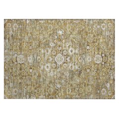 Machine Washable Indoor/Outdoor Chantille ACN2782 Gold 2'6" x 3'10" Rug