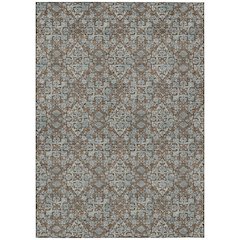 Machine Washable Indoor/Outdoor Chantille ACN2783 Brown 5' x 7'6" Rug