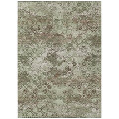 Machine Washable Indoor/Outdoor Chantille ACN2786 Green 5' x 7'6" Rug