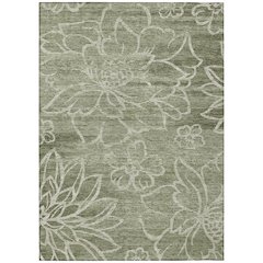 Machine Washable Indoor/Outdoor Chantille ACN2789 Green 5' x 7'6" Rug