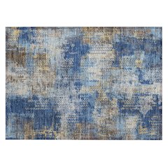 Machine Washable Indoor/Outdoor Chantille ACN2790 Blue 2'6" x 3'10" Rug
