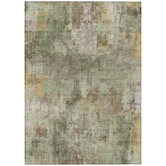 Machine Washable Indoor/Outdoor Chantille ACN2790 Green 5' x 7'6" Rug
