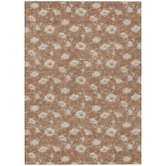 Machine Washable Indoor/Outdoor Chantille ACN2792 Orange 5' x 7'6" Rug