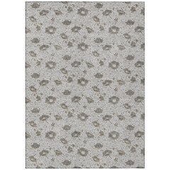Machine Washable Indoor/Outdoor Chantille ACN2792 Gray 5' x 7'6" Rug