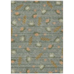 Machine Washable Indoor/Outdoor Chantille ACN2795 Green 5' x 7'6" Rug