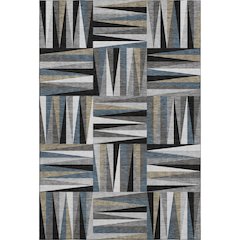 Premium Machine Washable Mayfield AMF1012 Black 3' x 5' Rug