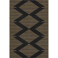Premium Machine Washable Mayfield AMF1017 Black 3' x 5' Rug